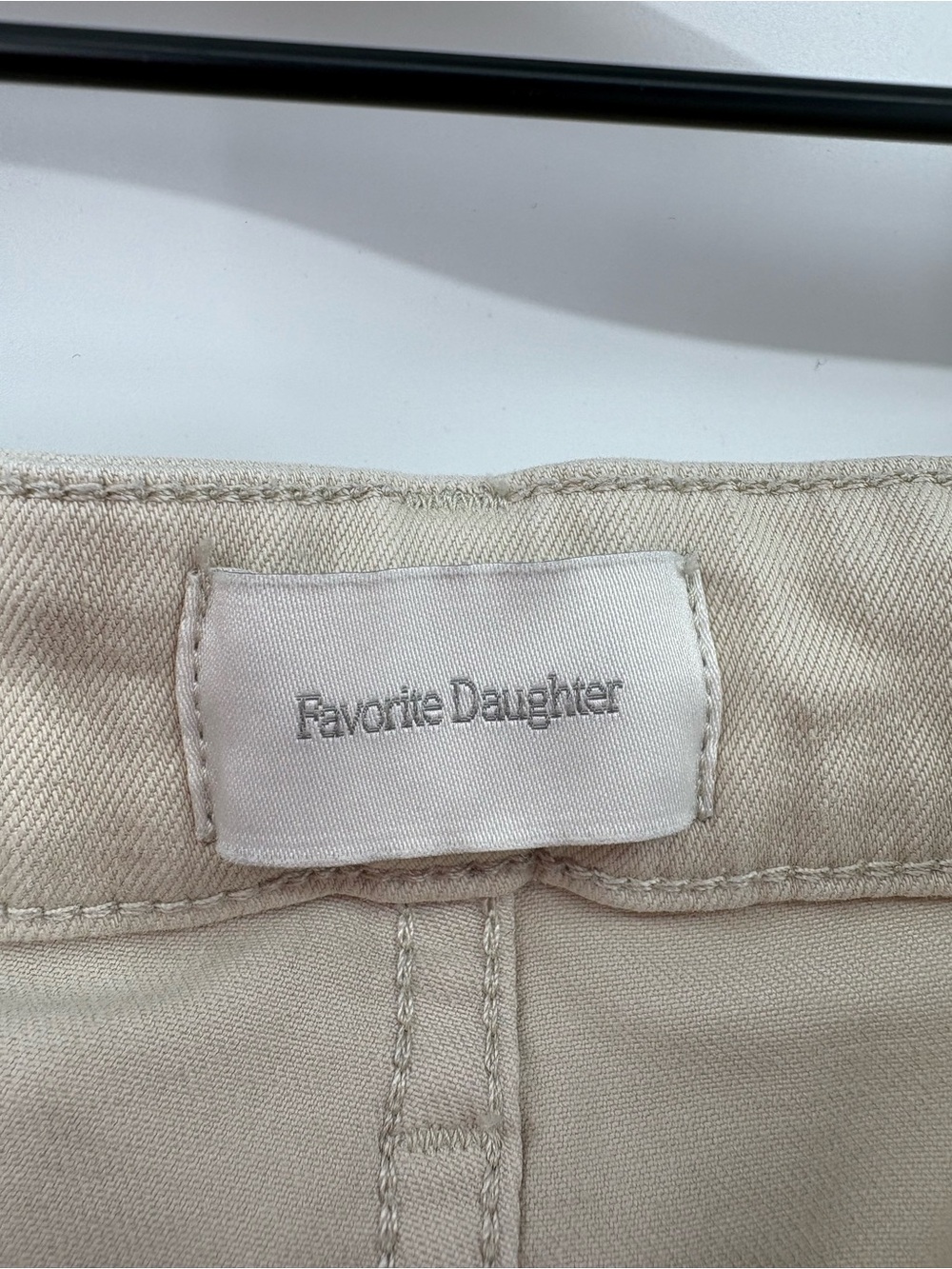 Favorite Daughter Super High Rise Cargo Skinny Ankle Pants Cream Beige Size 32 - Picture 8 of 10